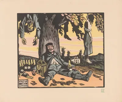 Kultur en automne by Hermann-Paul, 1915 — digital art print download