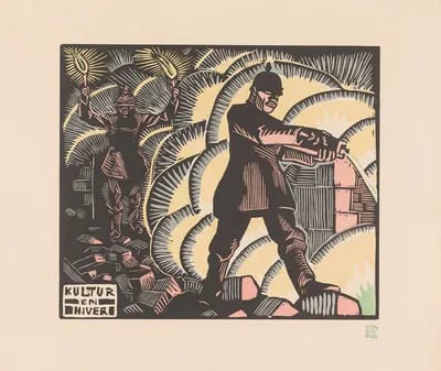 Kultur en hiver by Hermann-Paul, 1915 — digital art print download