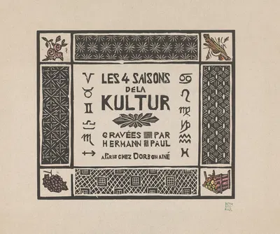 Les 4 saisons dela kultur by Hermann-Paul, 1915 — digital art print download