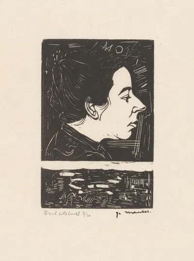 Портрет Анны Зерники. by Ян Манкес, 1915 - 1916 — digital art print download