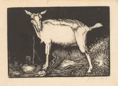 Белая коза by Ян Манкес, 1915 — digital art print download