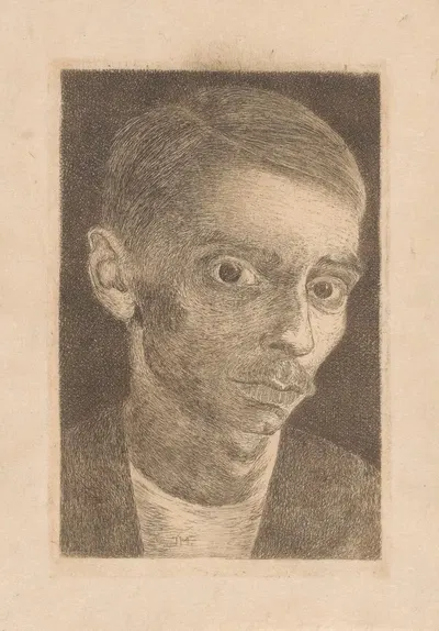 Автопортрет с усами by Ян Манкес, 1915 — digital art print download