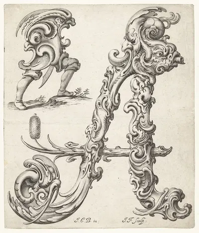 Буква А by Еремия Фалк, 1645-1650 — digital art print download