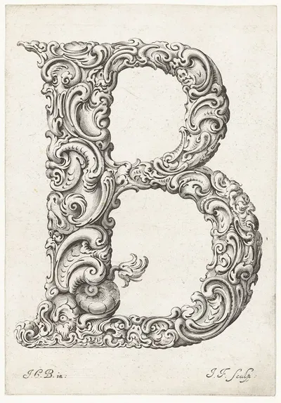 Буква B by Еремия Фалк, 1645-1650 — digital art print download