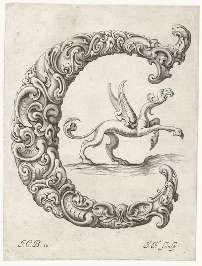 Буква C by Еремия Фалк, 1645-1650 — digital art print download