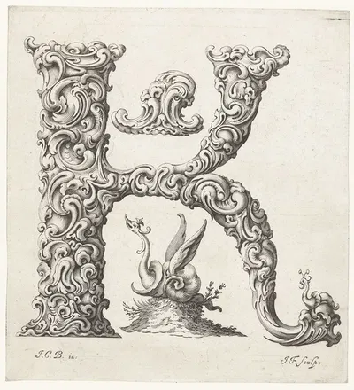 Буква К by Еремия Фалк, 1645-1650 — digital art print download