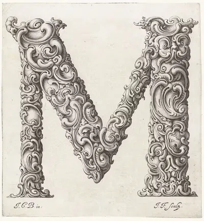 Буква М by Еремия Фалк, 1645-1650 — digital art print download