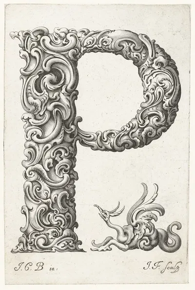 Буква П by Еремия Фалк, 1645-1650 — digital art print download