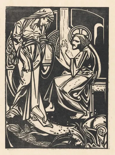 Christus en de Samaritaanse vrouw by Johannes Josephus Aarts, 1881-1934 — digital art print download