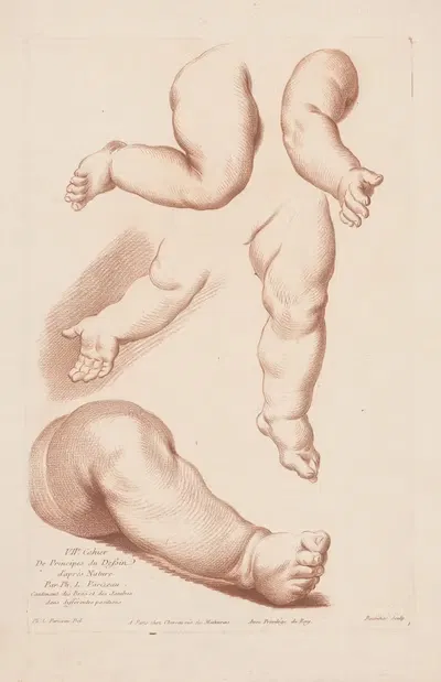Composition with three legs and two arms by Louis-François Roubiliac, 1749-1849 — digital art print download