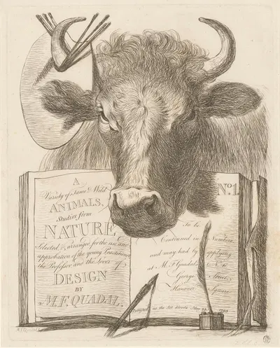 A Variety of tame and wild animals, studies from nature – Title by Мартин Фердинанд Куадал, 1793 — digital art print download
