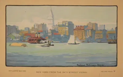 Нью-Йорк с парома 34-й улицы by Рэйчел Робинсон Элмер, 1914 — digital art print download