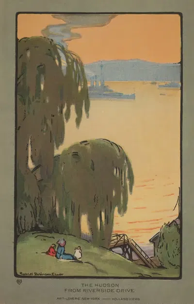 Гудзон с Риверсайд Драйв by Рэйчел Робинсон Элмер, 1914 — digital art print download