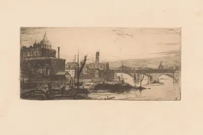 Мост через Темзу в Лондоне by Виллем Адрианус Грондхаут, 1888-1934 — digital art print download