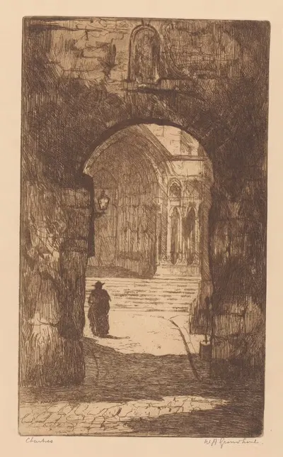 Шартр by Виллем Адрианус Грондхаут, 1888-1934 — digital art print download
