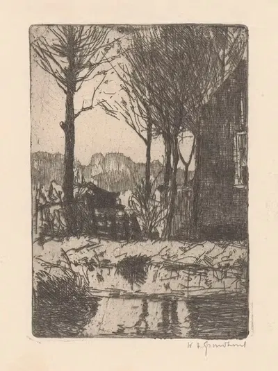 Дом в Бінкгорсті в Гаазі by Виллем Адрианус Грондхаут, 1888-1934 — digital art print download