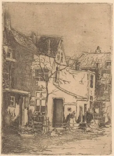 Дома в Рейсвейке by Виллем Адрианус Грондхаут, 1888-1934 — digital art print download