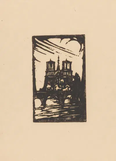 Нотр-Дам в Париже by Виллем Адрианус Грондхаут, 1888-1934 — digital art print download