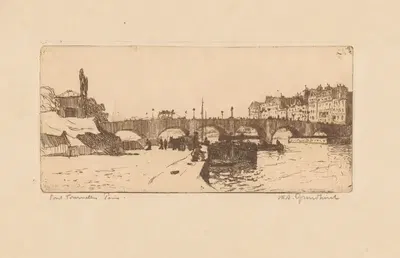 Мост де ла Турнель в Париже by Виллем Адрианус Грондхаут, 1888-1934 — digital art print download