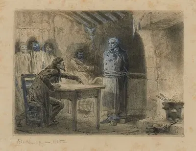 Жан Вальжан у Тенардье Засада by Альфонс Мари де Нёвиль, 1865 — digital art print download