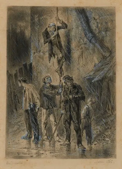 Побег Тенардиера. Перипетии побега by Альфонс Мари де Нёвиль, 1865 — digital art print download
