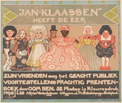 Aankondigingsblad van Jan Klaassen by Bernard Willem Wierink, 1903 — digital art print download
