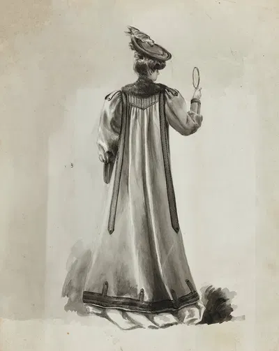 Dessin de mode by Cécile Kahn, 1900-1905 — digital art print download