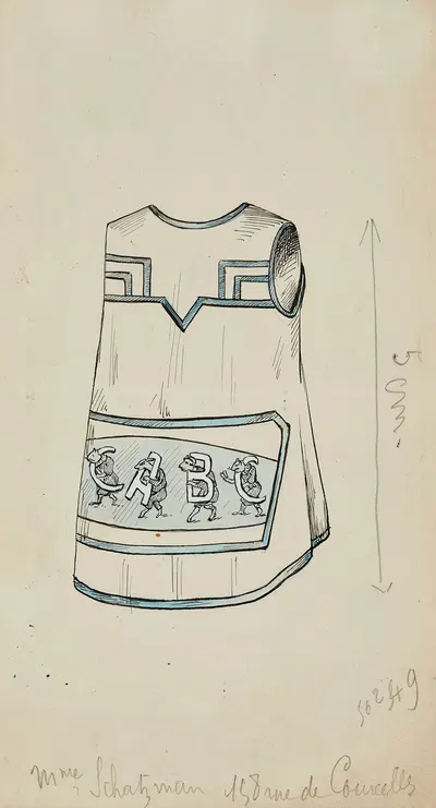 Dessin de mode by Cécile Kahn, 1900-1905 — digital art print download