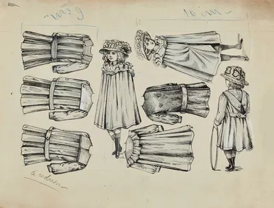 Dessin de mode by Cécile Kahn, 1910 — digital art print download