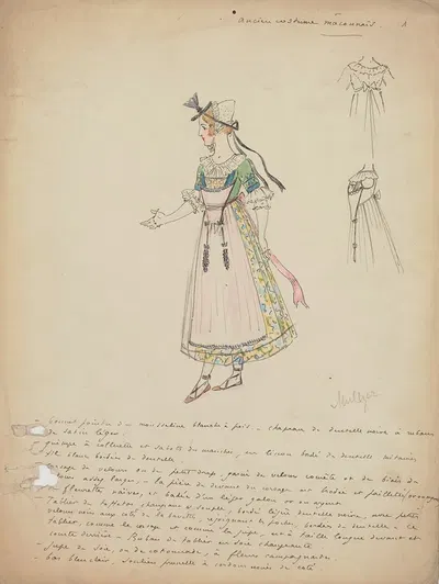 Maquettes de costumes en M by Charles Bétout — digital art print download