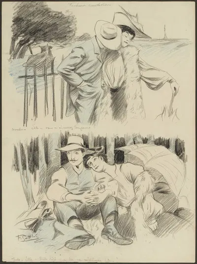 Неприятное наблюдение by Фернан Луи Готлоб, 1905 — digital art print download