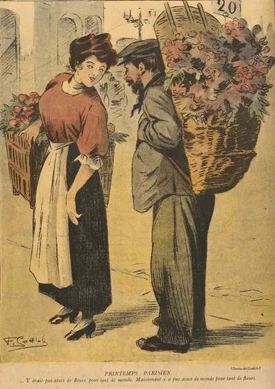 Байонета – Парижская весна by Фернан Луи Готлоб, 1918 — digital art print download