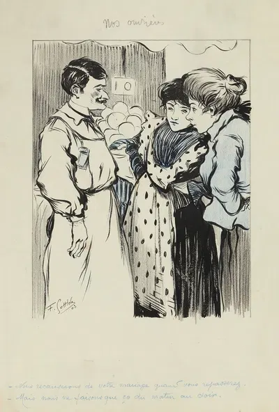 Наши работницы. by Фернан Луи Готлоб, 1903 — digital art print download