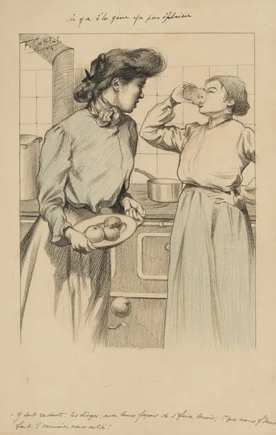 Где есть стыд, там нет удовольствия by Фернан Луи Готлоб, 1904 — digital art print download