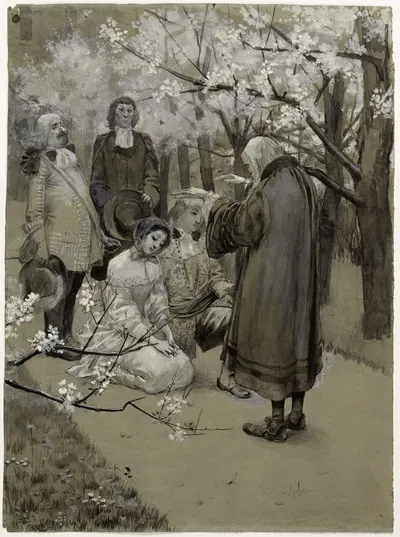 Благословение by Жорж Антуан Рошегросс, 1884 — digital art print download