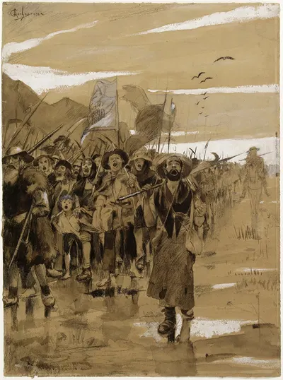 Марш шахтеров by Жорж Антуан Рошегросс, 1884 — digital art print download
