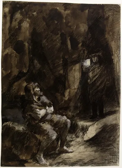 Граф д'Ахлефельд и Хан из Исландии by Жорж Антуан Рошегросс, 1884 — digital art print download
