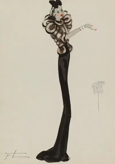 Короткая коричневая куртка, отделанная полосами by М. П. Левен, 1938 — digital art print download