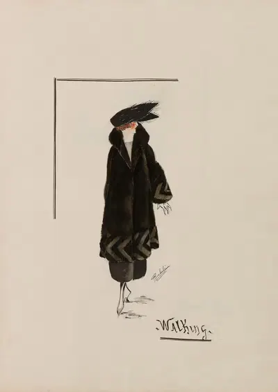 Walking by Micheline, 1922 — digital art print download