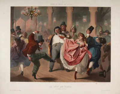 Musée de mœurs en actions 23 Le pied qui remue Au Prado de Paris by Philippe-Jacques Linder — digital art print download