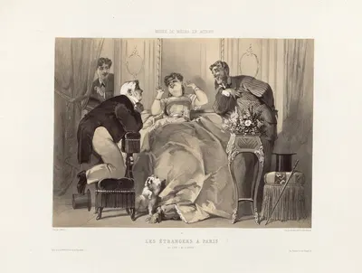 Musée de mœurs en actions. 31 Les étrangers à Paris Ni l'un Ni l'autre by Philippe-Jacques Linder — digital art print…