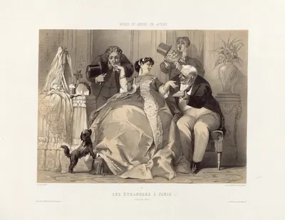 Musée de mœurs en actions. 32. Les étrangers à Paris Tous les deux by Philippe-Jacques Linder — digital art print download