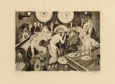 Бар на крыше Б. Танцующий "Беф сюр ле туи by Пьер Гатье, 1923 — digital art print download