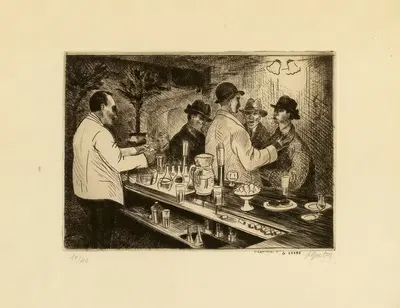 Три собрата или большой бар by Пьер Гатье, 1927 — digital art print download
