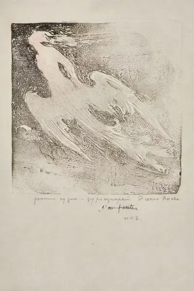 Femmes-cygnes (volantes) IV. La fuite by Pierre Roche, 1916 — digital art print download