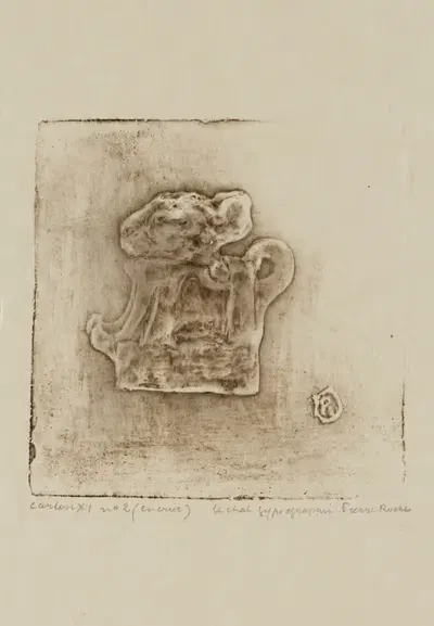 Кот (чернильница) by Пьер Рош, 1915 — digital art print download