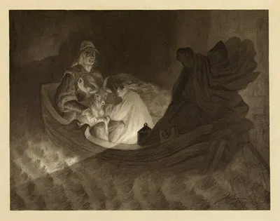 Dans la barque by Victor Masson, 1868 — digital art print download
