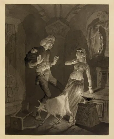 Deux Luronnes by Victor Masson, 1868 — digital art print download
