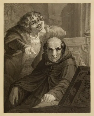 Дом Клода и школьник by Виктор Массон, 1868 — digital art print download