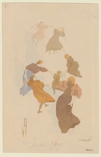 Farandole by Amédée Joyau, 1895 — digital art print download